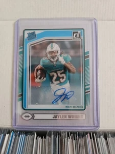 2024 Panini Clearly Donruss Clasificado Novato Jaylen Wright #84 Autógrafo Delfines - Imagen 1 de 2