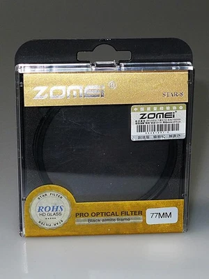ZOMEI STAR-8 PRO OPTICAL FILTER 77MM BLACK ALMITE FRAME (NIB) - Image 1 of 3