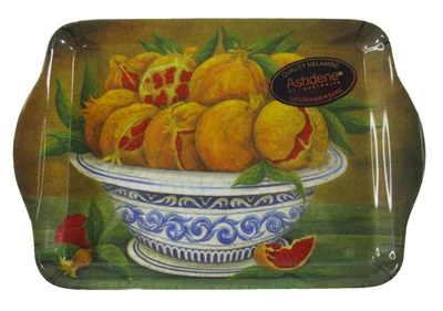 Ashdene of Australia Pomegranate Fruit Bowl Melamine Trinket Tray 21cm x 14cm VG - Image 1 of 4