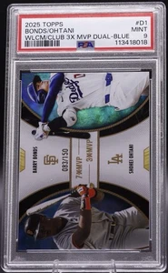2025 Topps Bonds Ohtani MVP Dual Blue Foil /150 PSA 9 Mint Dual Subject #D1 - Picture 1 of 2