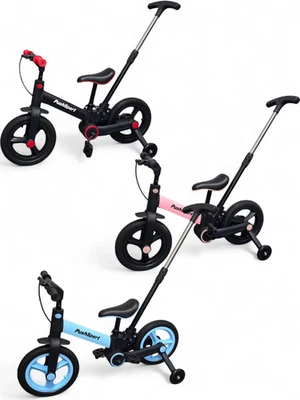 6 IN 1 Kinder 12 Zoll Fahrrad Trike Cabrio Räder Laufrad klappbar - Bild 1 von 4