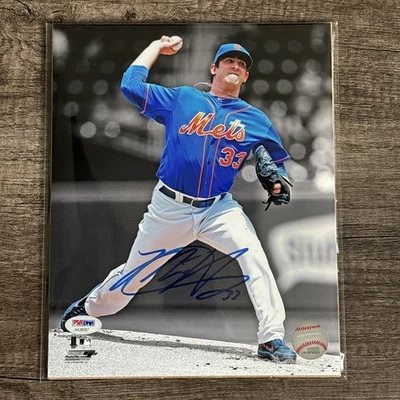 Foto firmada por Matt Harvey de 8x10 certificado de autenticidad PSA/DNA NY Mets #33 autógrafo *Envío gratuito** Foto 1 de 4