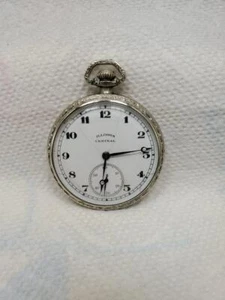 VINTAGE ILLINOIS 12S 1921 * POCKET WATCH * RUNS * G405 - Picture 1 of 10