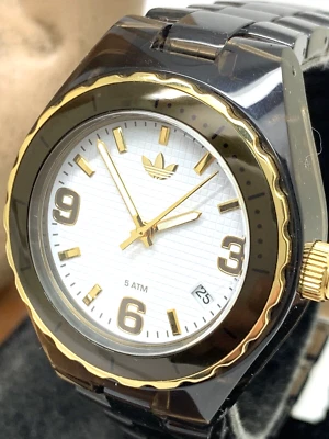 Adidas Women's Watch ADH2553 Quartz Analog White Dial Brown Clear Plastic 35mm - image 1 of 4