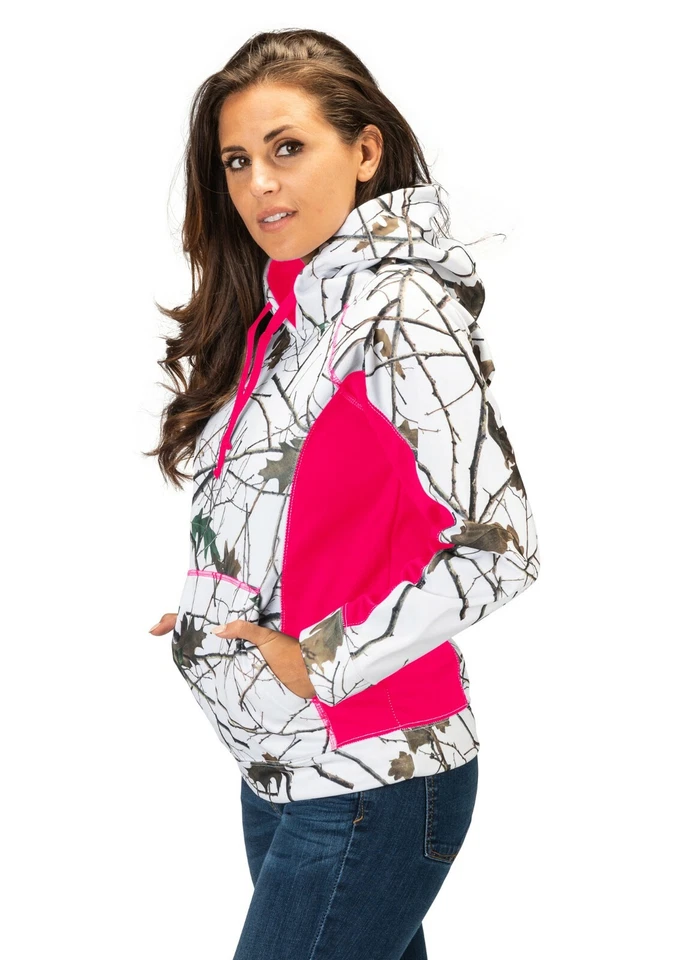 Sudadera con capucha para mujer camuflaje para nieve y rosa/púrpura/negro/impermeable y a prueba de viento SOFT SHELL Foto 1 de 1