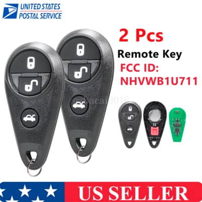 2 para Subaru Impreza 2007 2008 2009 mando a distancia sin llave llavero 4 botones NHVWB1U711 Foto 1 de 4
