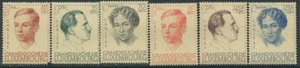 Luxemburg 1939 Yvert Tellier nº 324/29 20 Gedenktag Reign Herzogin Charlotte - Bild 1 von 1