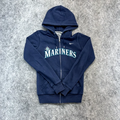 Seattle Mariners Sweater Boys Extra Small Blue Green Swoosh Logo Hoodie Nike Cover