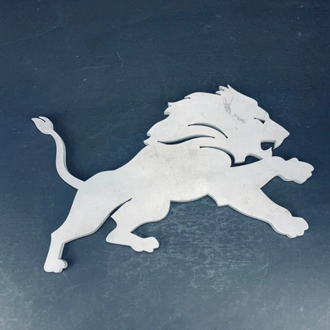 Used Detroit Lions Logo 3/8" Aluminum Plate Unfinished Laser Cut! Cover