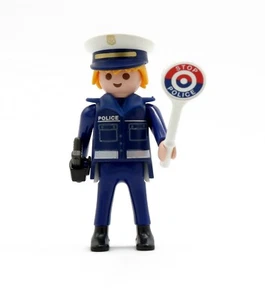 EBOND PLAYMOBIL POLIZIOTTO CON PALETTA PERSONAGGIO - Picture 1 of 1