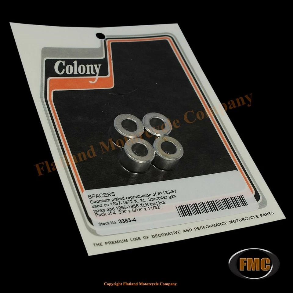 Colony 3383-4, Spacer, P/N 61135-57, Cad Plated, 4 per Card Foto 1 de 1
