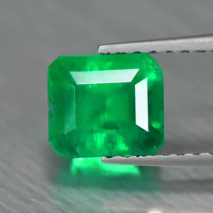 Impressionante 1,43 carati AAA + grado verde brillante smeraldo naturale dello Zambia - Foto 1 di 2
