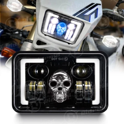 Faro LED cuadrado de 4x6" haz alto/bajo con DRL para Suzuki DRZ400SM DRZ400S DRZ400E Foto 1 de 4
