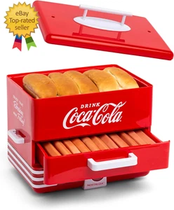 Extra Large Diner-Style Coca-Cola Hot Dog Steamer and Bun Warmer, 24 Hot Dog - Picture 1 of 6