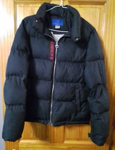 Reebok Puffer Jacket Womens Large Chicago Blackhawks Puffer Coat Black NHL - Picture 1 of 3