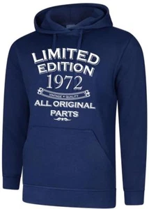 52nd Birthday Gifts Present Limited Edition 1972 Original Mens Women Hoody - Picture 1 of 2