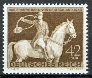 Germany 3rd Reich 1943, Gallop Race The Brown Ribbon of Germany MNH, Mi 854 - Picture 1 of 1