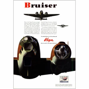 1943 Vega Ventura: Bruiser Lockheed Vintage Print Ad - Bild 1 von 1