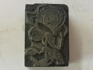 Single Rose ~ Printer's LetterpressType Block~PB24 - Picture 1 of 1