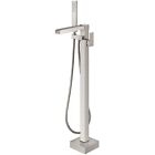 Aolemi Freestanding Bathtub Faucet Brushed Nickel Floor Mount tub Handle Shower
