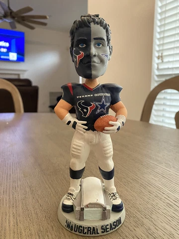 RARE Houston Texans vs Dallas Cowboys Inaugural Season First Game Bobble Head Cover