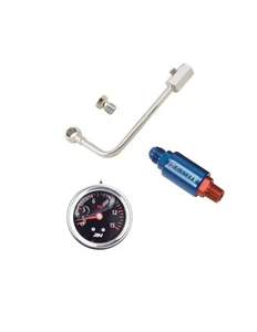 Edelbrock Single Feed Fuel Adapter with Fuel Filter & Gauge 0-15 PSI - Picture 1 of 1