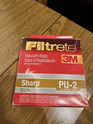 Bolsas de aspiradora Filtrete 3M 68759 Paquete de 3 para limpiador Sharp PU-2 Micro Alérgeno Foto 1 de 4