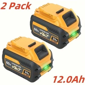2-Pack 12.0Ah FLEXVOLT Battery for DEWALT 20V 60V MAX DCB609 DCB606 - Picture 1 of 10
