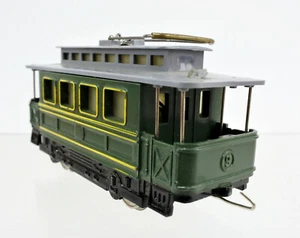 VINTAGE HAMO HO SCALE T 204 DIECAST GRÜN ANGETRIEBENER TROLLEY DC 2-SCHIENEN - Bild 1 von 9