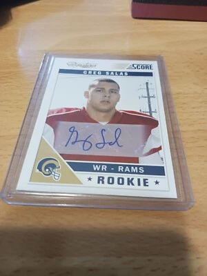 2011 Score Signatures #339 Greg Salas Rookie AUTOGRAPH Rams Hawaii - Image 1 of 2