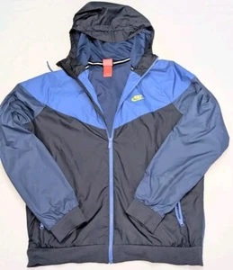 Nike Obsidian Game Royal & Coastal VTG Vented Windbreaker Jacket Red Tag Large - Picture 1 of 6
