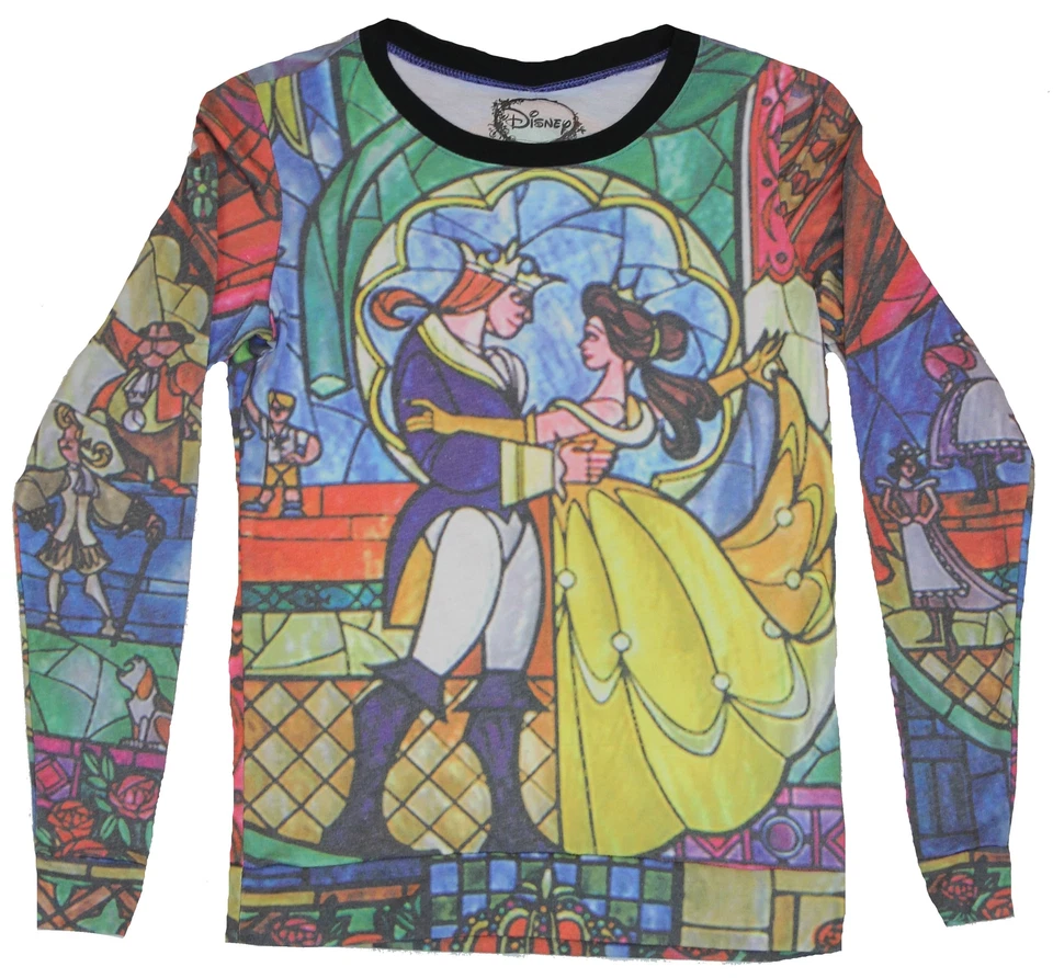 La Bella y la Bestia Disney Juniors Sudadera Ligera - Imagen Vitral Gigante Foto 1 de 1