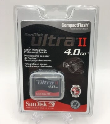 Sandisk 4GB Ultra II Compact Flash Memory Card (SDCFH-4096-901) - Image 1 of 2