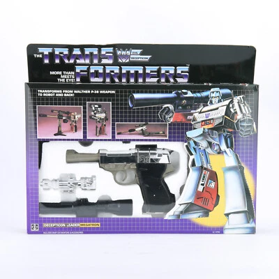 Transformers G1 Decepticon Leader Megatron Action Figure Dented Package Top Fold - Image 1 of 4