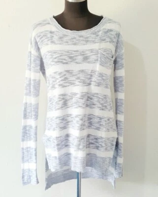 BP. Suéter Nordstrom Túnica Alta Baja Ligero Talla Pequeña Azul Blanco  Foto 1 de 4