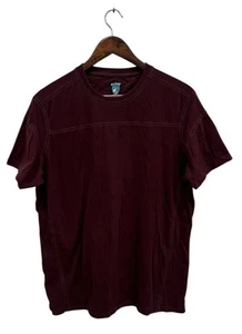 Kuhl Shirt Mens Medium Burgundy Red Plum Short Sleeve Active Outdoors - Picture 1 of 6