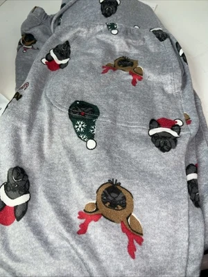 Gilly Hicks Holiday Pugs con sombreros ceñidos talla XS Navidad pijama pantalones E5 Foto 1 de 4