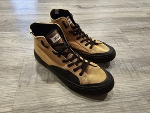 HUF Classic Hi Top Sneakers Mens 9 Brown Shoes Ess Tx Lifestyle Skate Casual - Picture 1 of 17