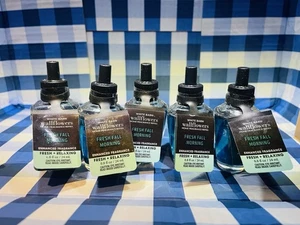 5x New Bath & Body Works FRESH FALL MORNING Wallflower Bulb Scented Oil Refill - Picture 1 of 2