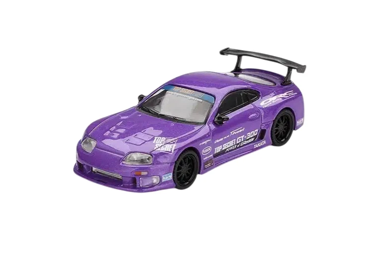 TSM Mini GT 1067 Top Secret Toyota Supra A80 GT-300 Top Secret Purple RHD - Image 1 of 1