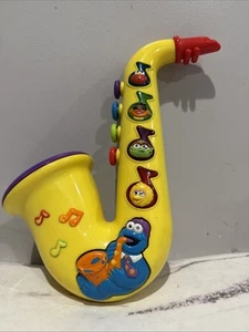 1999 Mattel Seasame Street Cookie Monster Elmo Sound ONLY Saxophone Works CLEAN - Picture 1 of 8