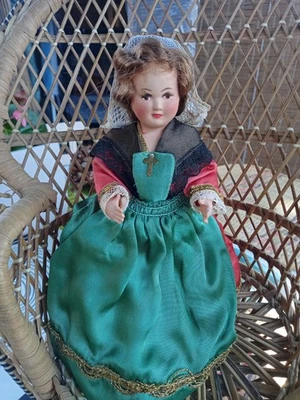 Ancienne poupée folklorique Petitcollin Bretagne  celluloid  doll - Photo 1/4