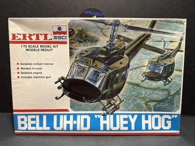 Vintage ERTL 8245 ESCI Sealed Vietnam Model Helicopter Kit Bell UH-ID Huey Hog - Image 1 of 4
