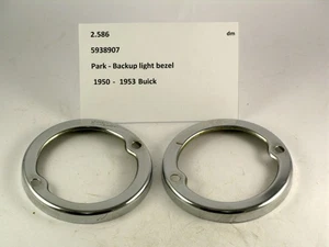1950-1953 Buick NOS park-backup lamp door bezels 5938907 - Picture 1 of 3
