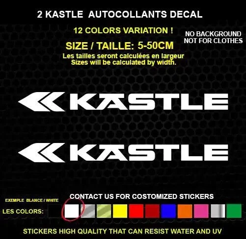 2 LOGOTIPO KASTLE ADESIVO DECALQUE REAL ADESIVOS À PROVA D'ÁGUA - Imagem 1 de 1