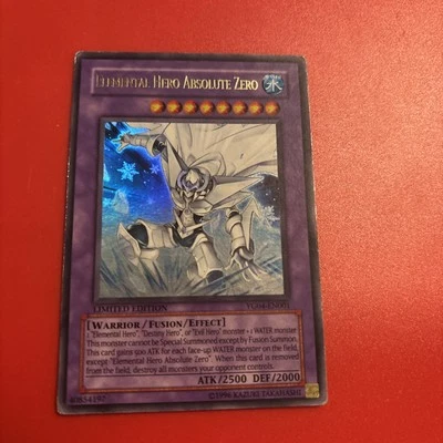 Yugioh Elemental Hero Absolute Zero  YG04-EN001 Ultra Rare Limited Edition MP - Image 1 of 4