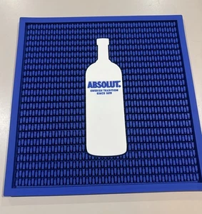 Absolut Vodka Goma Bar Mat 14 pulgadas x 14 pulgadas Azul NUEVO ENVÍO GRATUITO - Imagen 1 de 3