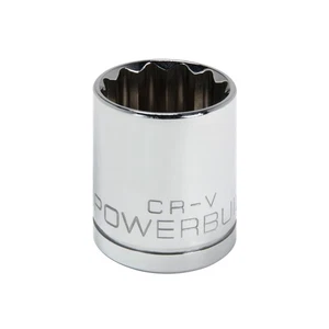 Powerbuilt 1/2 Inch Drive x 1 Inch 12 Point Shallow Socket - 642007 - Picture 1 of 5
