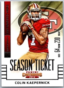 2014 Panini Contenders 3 Colin Kaepernick San Francisco 49ers Football Karte - Bild 1 von 2