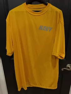 NEW U.S. Navy Soffe Physical Training (PT) T-Shirt Size X-Large Yellow - Picture 1 of 4